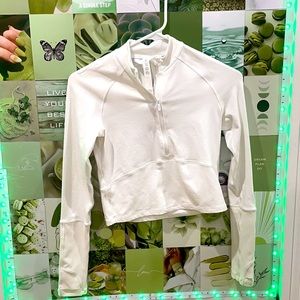 White Lululemon Zip Up Workout Jacket